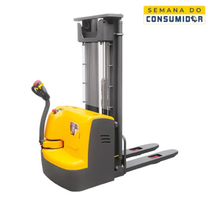 Empilhadeira Elétrica Patolada 1.500kg Elevação 4,5m com bateria 24v 200Ah - EQUIPA PRO